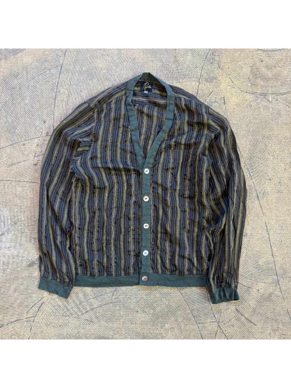 Needles Japan Nepenthes Sheer Woven Cardigan Medium
